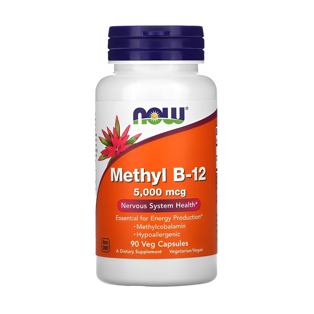 Now Foods Metil B-12 5.000mcg Methyl 90 Veg Cáps Importado