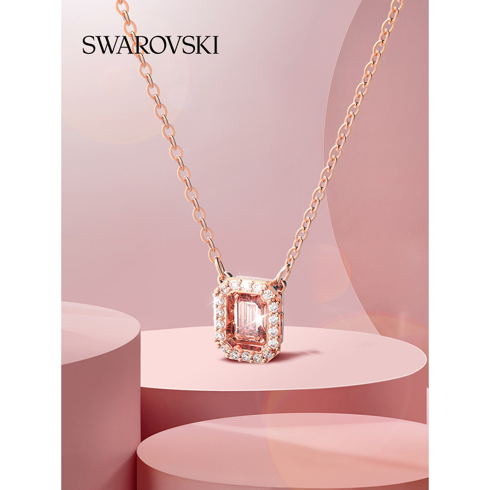 (Vem Com Caixa De Presente) Swarovski Pulsatile Heart Millenia Cube Sugar Clavicle necklace Sweater Chain X81 Swan series Colar Feminino