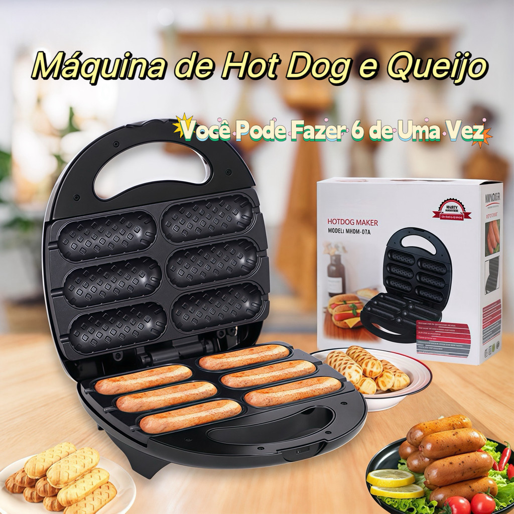 Máquina de Crepe Crepeira Pratic Hot Dog Queijo Coalho Espetinho 110V/220V