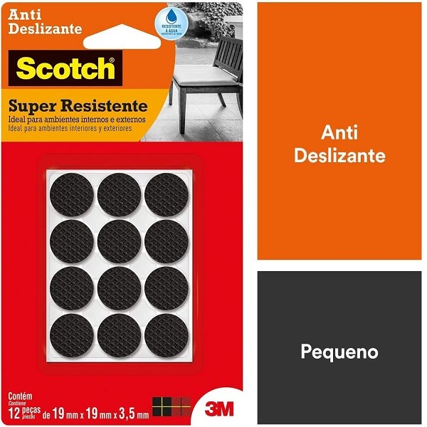 Protetor ANTI-RISCO Redondo Preto Pequeno 12 UND