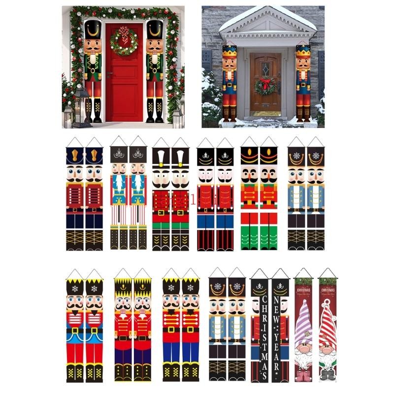 Christmas Door Hangings Nut cracker Soldado Casal Decorações Especiais Casa