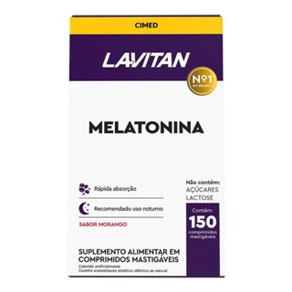 LAVITAN MELATONINA SABOR MORANGO COM 150 COMPRIMIDOS em Oferta na Shopee