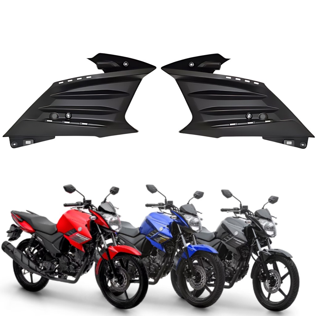 PAR ACABAMENTO INTERNO CARENAGEM ALETA ABA GUIA AR TANQUE YS FAZER 150 PARAMOTOS YAMAHA