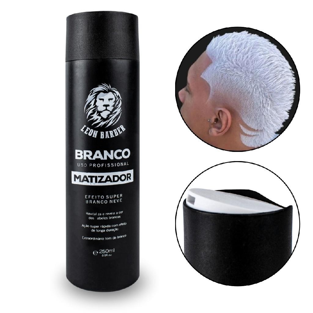 Matizador Super Branco Nevou 250ml Leon Barber Masculino Loiro Luzes Mechas Reflexo Platinado Cabelo em Oferta na Shopee