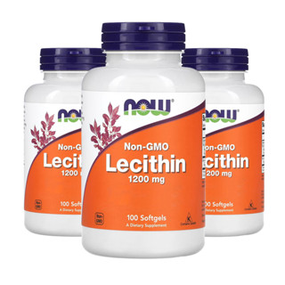 Kit 3x Lecitina Lecithin 1200mg Now Foods 100Cap Softgels/Made in Usa em Oferta na Shopee