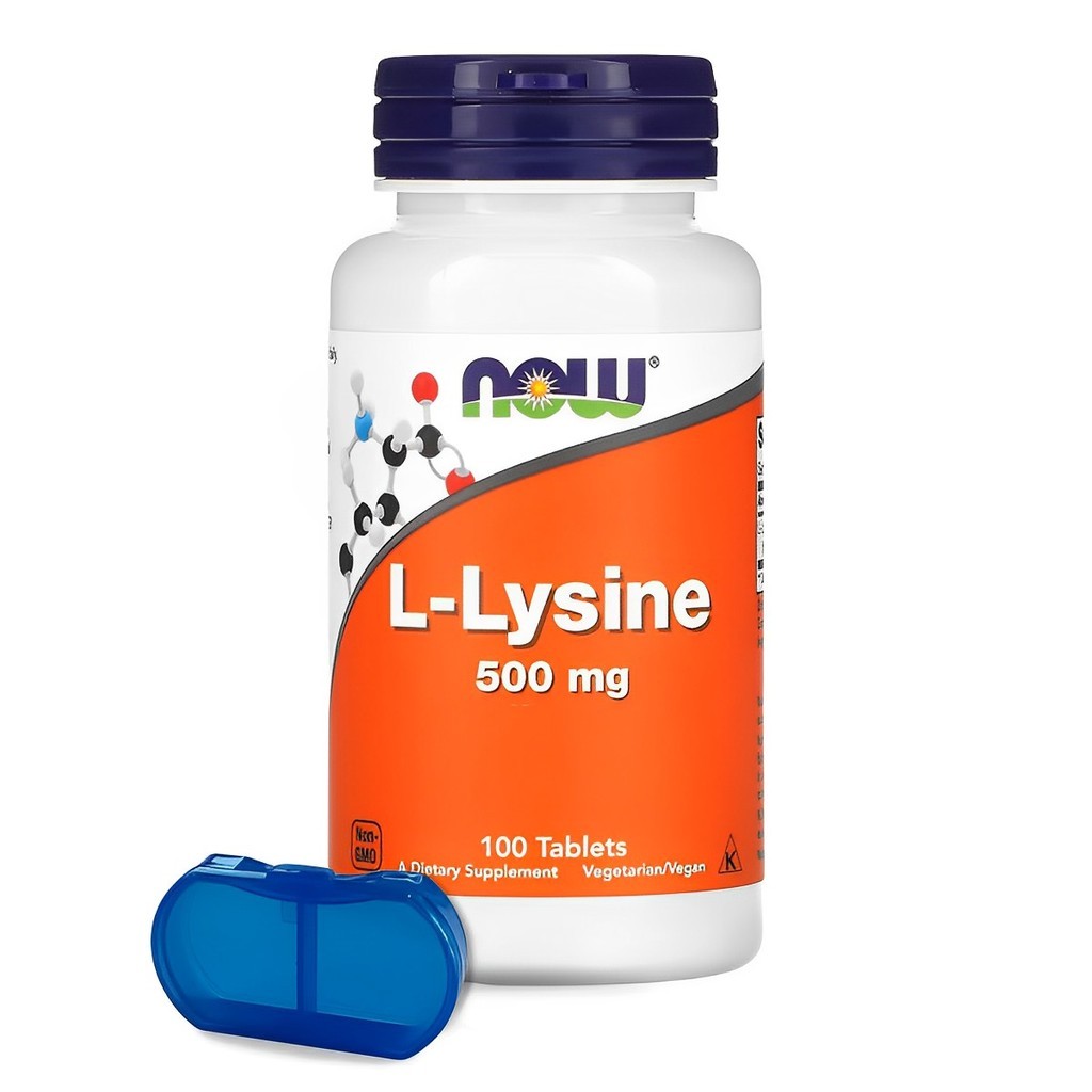 L-lisina 500 mg Now Foods 100 Tablets + Porta Cápsulas em Oferta na Shopee