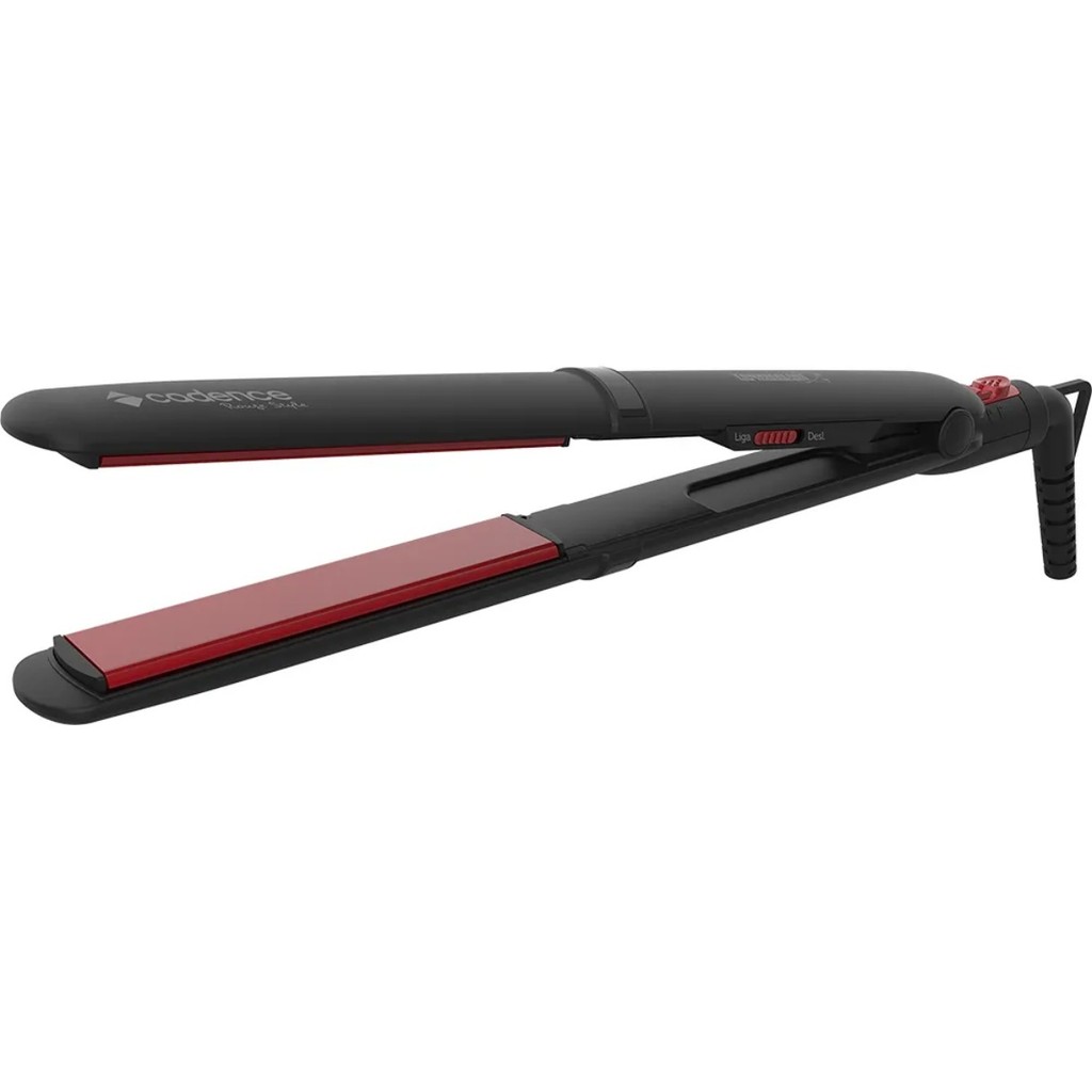 Prancha Alisadora Cadence PAC280 42W 210°C Revestimento Cerâmico Íons Turmalina Viagens Compacto Rouge Style Bivolt