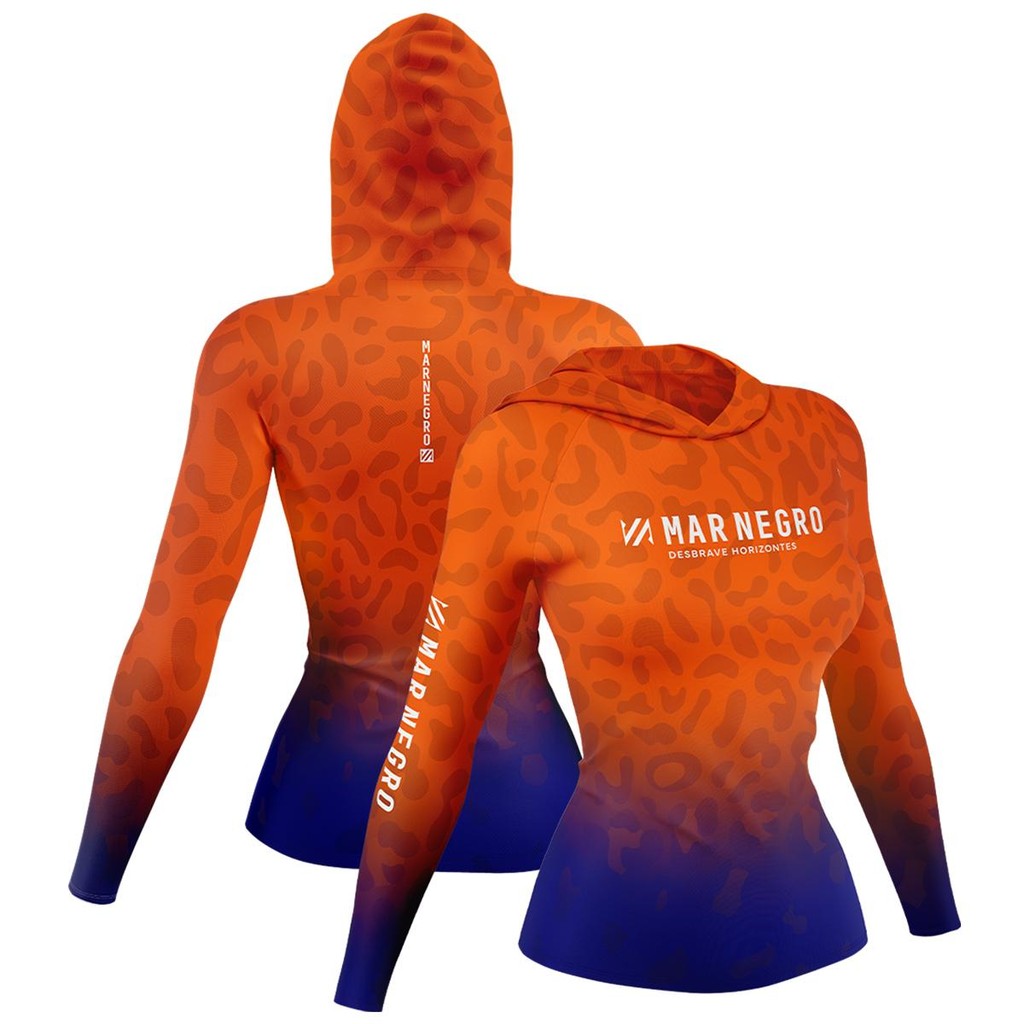 Camisa X Protection Sublimada Feminina 49428 Onça Laranja - Mar Negro - Sports & Outdoors