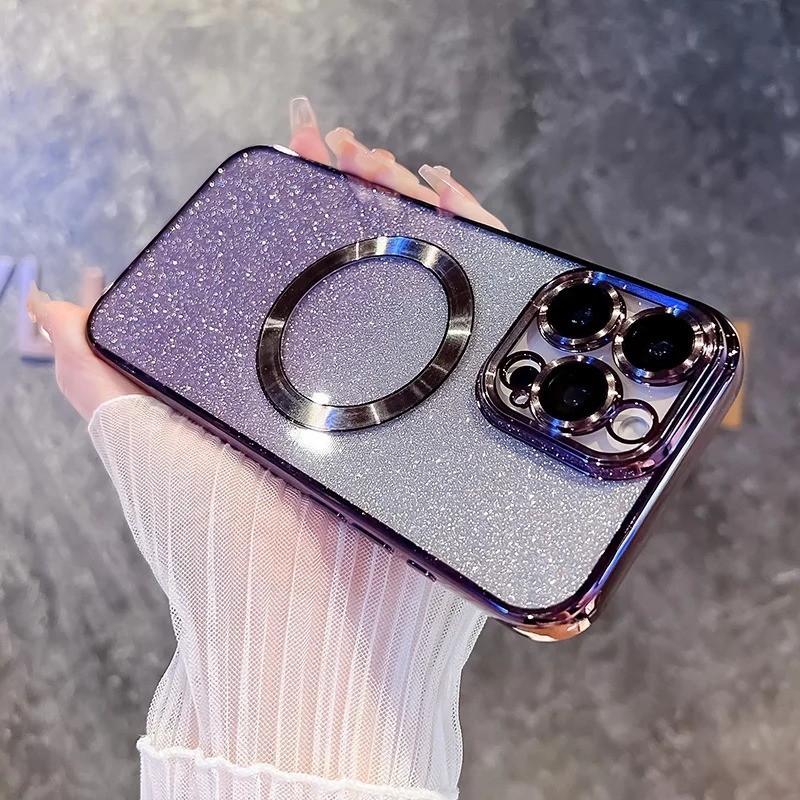 Caixa Para Samsung S8 S9 S10 Plus J2 J5 J7 Prime J7 Pro Note 8 9 10 S20 S21 S23 FE S24 Ultra Chapeamento Glitter Capa De