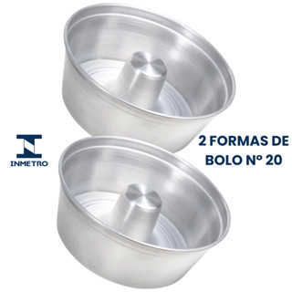 Forma de Bolo de Alumínio 20cm com Furo Central Ideal Para bolos Caseiros em Oferta na Shopee