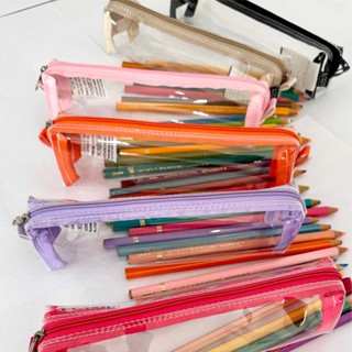 Estojo Escolar Transparente Tubinho Estojo Pequeno Estojo Fino Estojo Presente em Oferta na Shopee