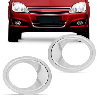 Par Aro Grade Farol Milha Vectra Sedan Hatch 09 A 12 Cromado em Oferta na Shopee