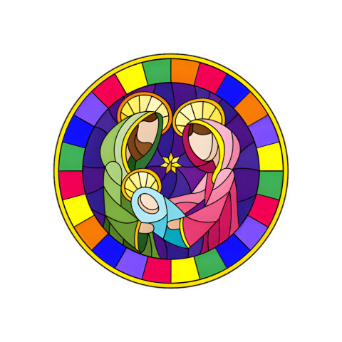 NOVO Painel Festa Infantil Redondo Sagrada Família, Fundo Colorido + Arco, Suporte incluso. Fazemos personalizado com qualquer tema. Confeccionado em Lona fosca, impressão de alta resolução. cenário , p/ Decoração