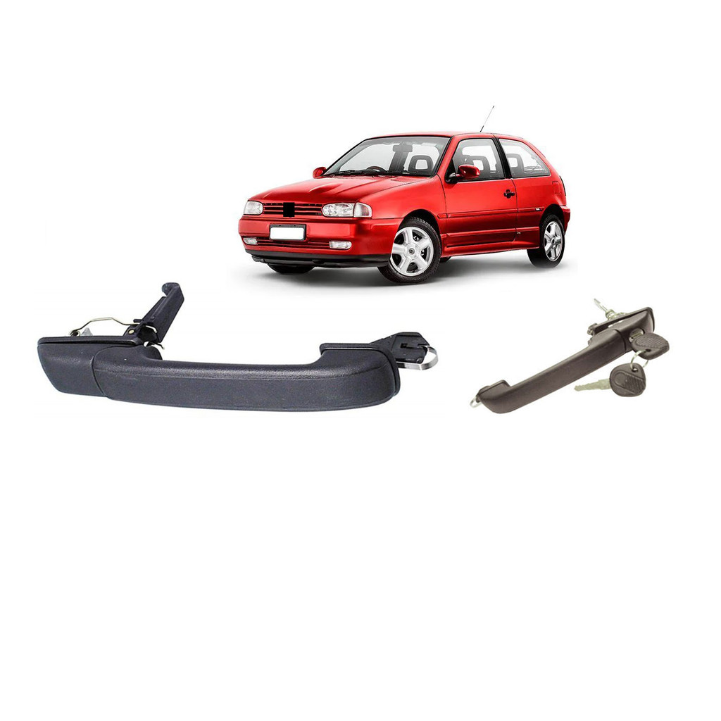 Par Macaneta Externa Dianteira Gol G2 1995 1996 1998 1999 2 Portas Preta em Oferta na Shopee