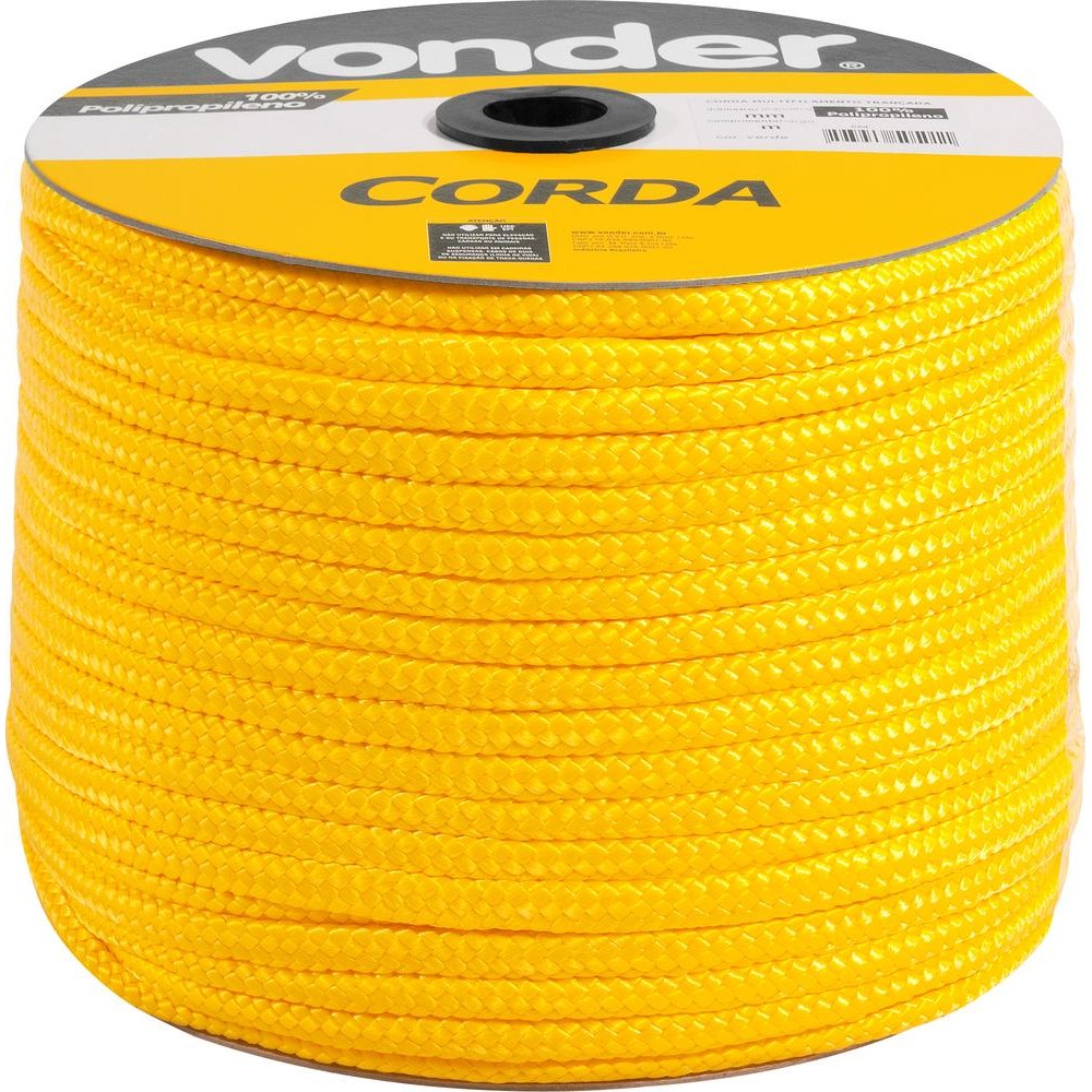 Corda Multifilamento Trançada 12mm 140m Amarela Carretel - V em Oferta na Shopee