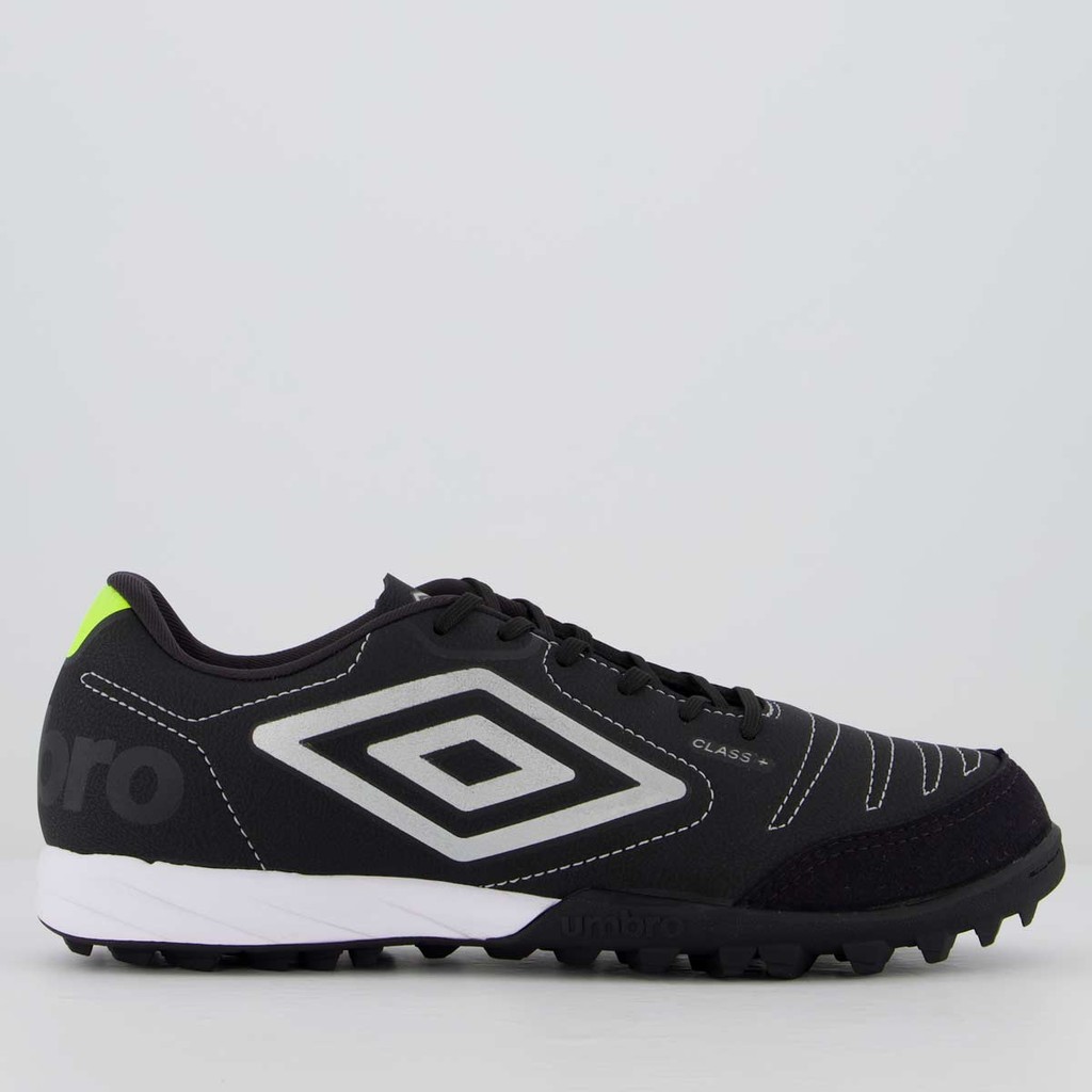 Chuteira Umbro Class+ Society Preta e Lime - Sports & Outdoors
