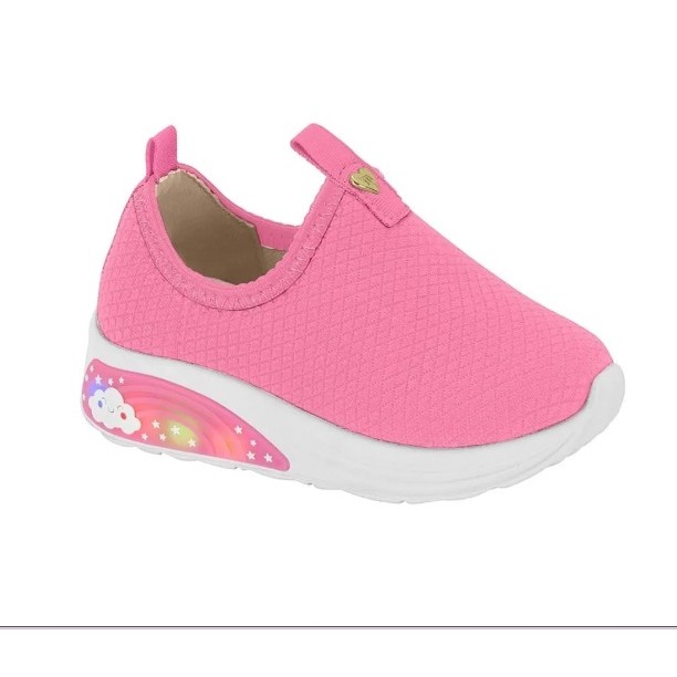 Tênis Calce Fácil Infantil Menina Molekinha Com Led 2731.200 100% Original com Nota Fiscal e Garanti