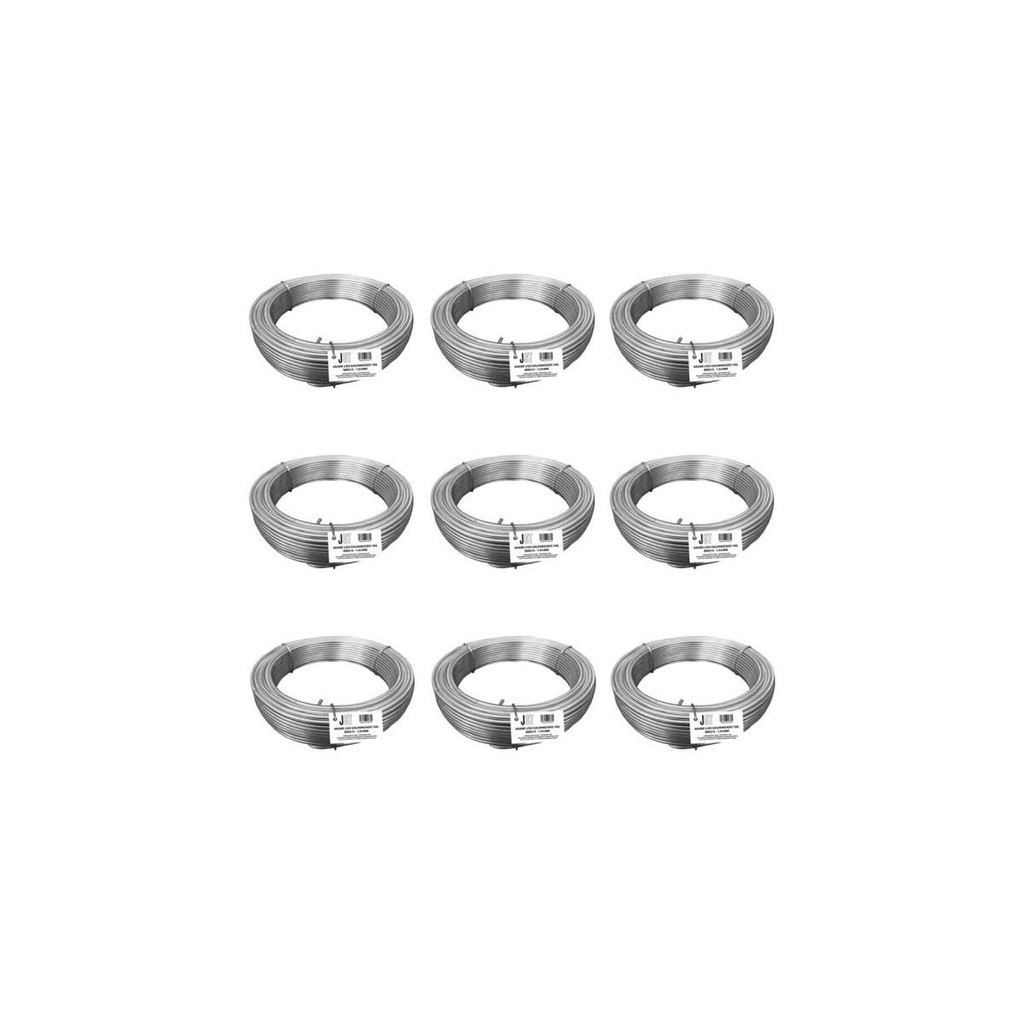 Kit com 9 Kg de Arame Liso Galvanizado - BWG16-1,65MM - JST