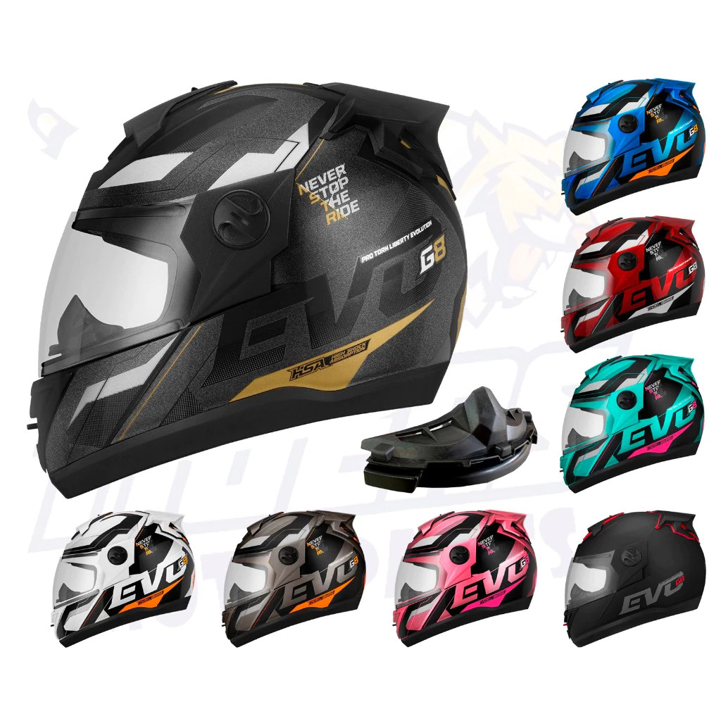 Capacete Para Moto Fechado Barato Evo G8 Motoqueiro Masculino Feminino Promoção Novo Pro Tork