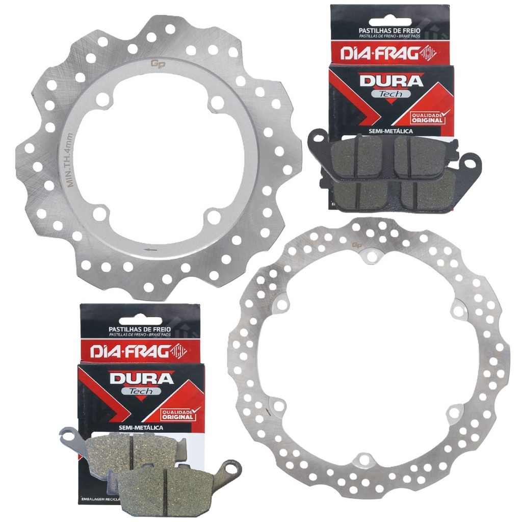 Discos de Freio Cb 500x 2014-2019 / Cb 500f 2014-2022 + Pastilhas Diafrag em Oferta na Shopee
