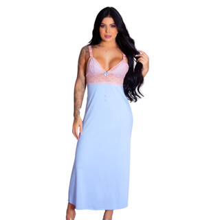 Camisola Amamentação Elegante Longa Maternidade Confortável Dormir Prático Pós Parto Gestante em Oferta na Shopee