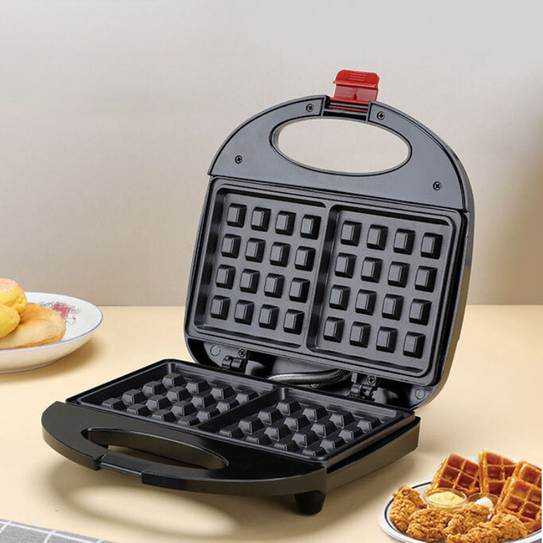 Máquina Waffle Elétrica 110V e 220v Grill Antiaderente Portatil Envio Imedaito