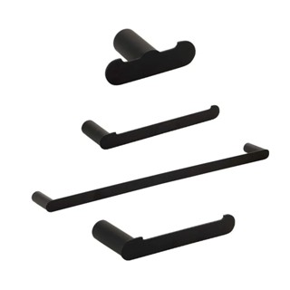 Acessórios Para Banheiro 4 Peças Vila Nova Pingoo- Preto em Oferta na Shopee