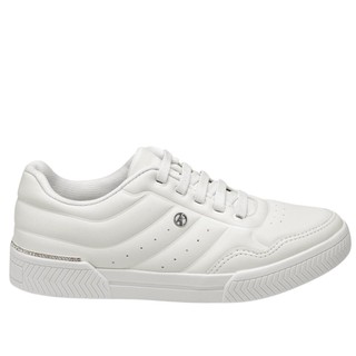 Tênis Casual Kolosh Branco Cano Baixo Slip On Com Strass  Solado Confortável C3013 0020 - Feminino