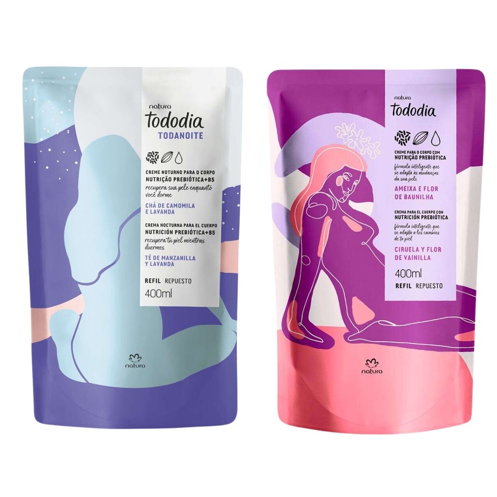 Tododia Refil Ameixa e flor de Baunilha + Chá de Camomila e Lavanda  - Natura