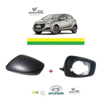 Capa Retrovisor Hb20 + Aro Moldura Lado Direito Original