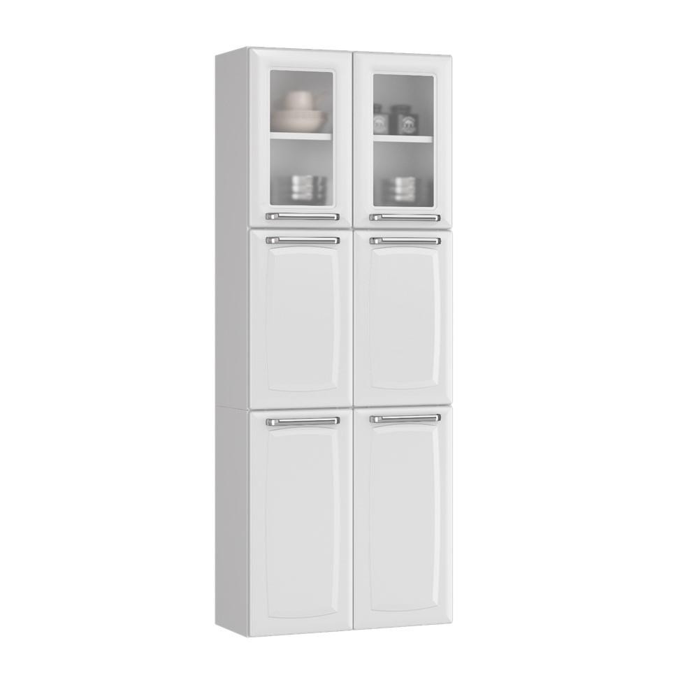 Paneleiro Itatiaia Luce 6 Portas 2 Vidros Alto Branco em Oferta na Shopee