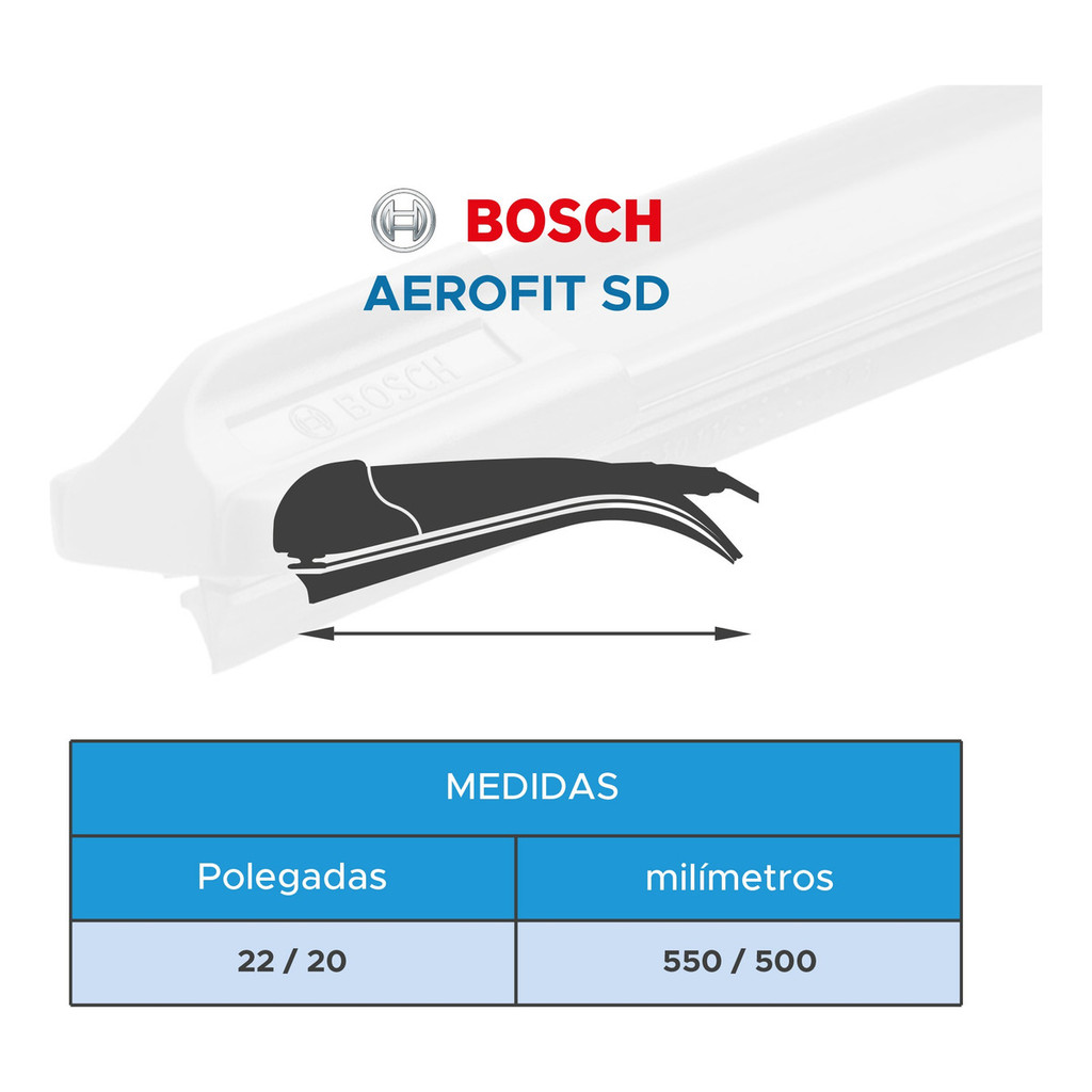 Detalhes do Palheta Limpador Parabrisa Original Bosch Renault Logan 2013 a 2024
