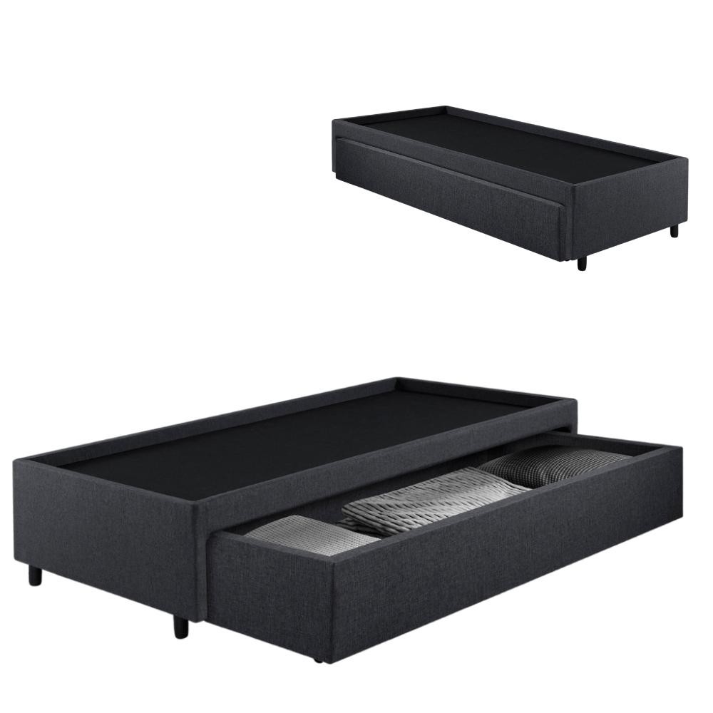 Cama Box Solteirão com Gaveta Sapateira para Colchão 96x203