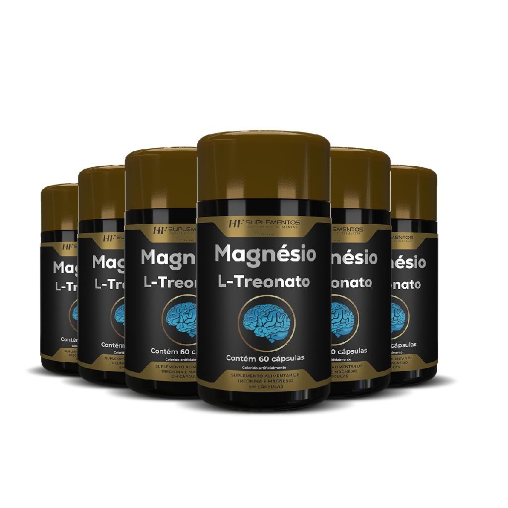 6X MAGNESIO TREONATO 60CAPS HF SUPLEMENTOS