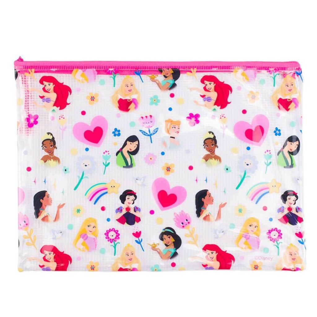 Necessaire Estojo Transparente Princesas 23x32cm - Disney
