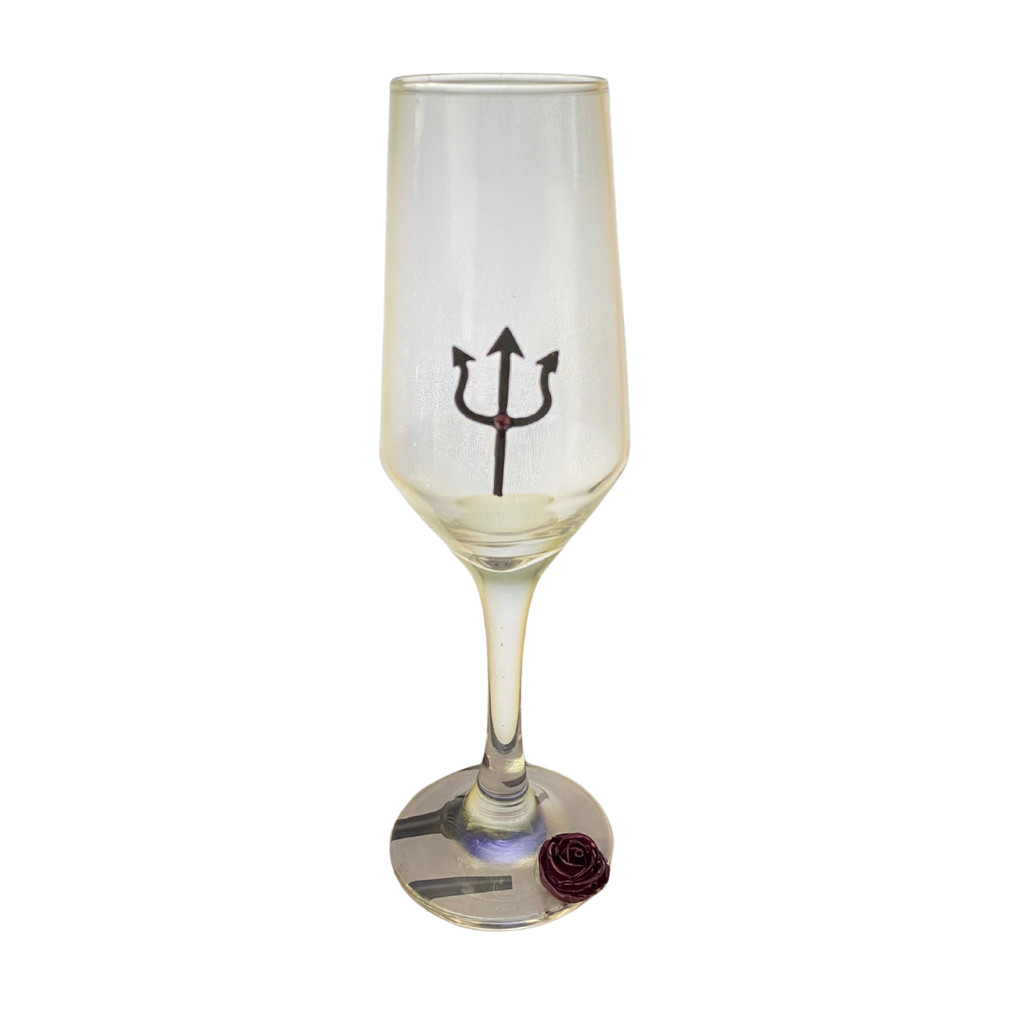 Taça Exú Tridente Champagne Vidro 186ml