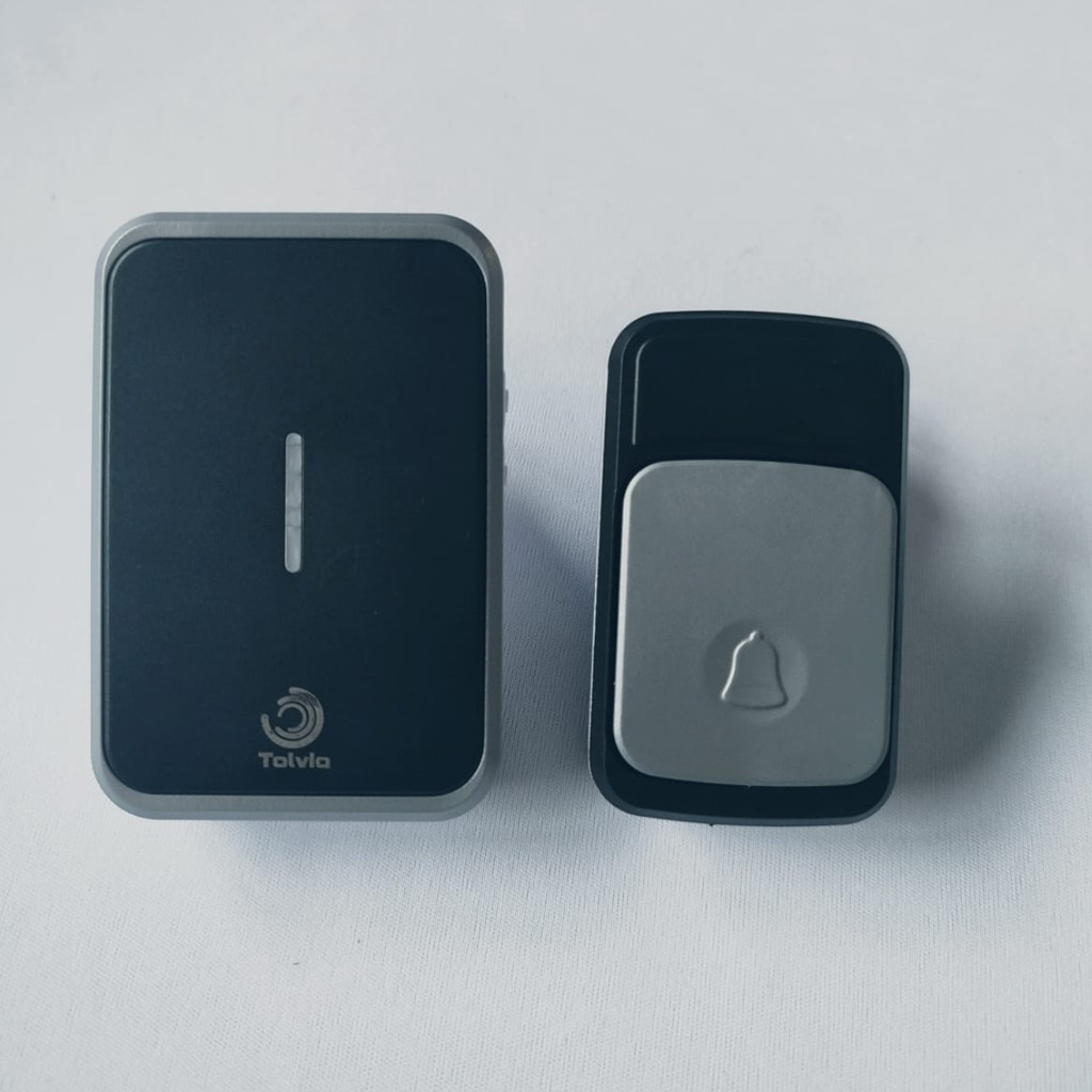 Campainha Externa Sem Fio Com Alcance De Ate 100M Branca Preto e Branca com Azul em Oferta na Shopee