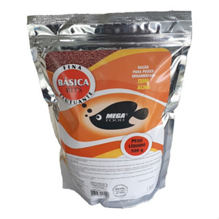 Ração P/ Peixes Basica Bits Mega Food 500g Com Alho Fina em Oferta na Shopee