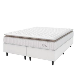 Cama Box Colchão Casal Queen Molas Ensacadas City Pillow Top