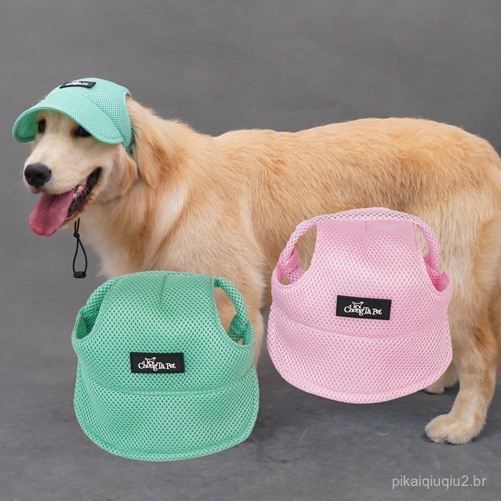Chapéu de Cachorro Respirável Proteção UV | Ideal para Golden Retriever