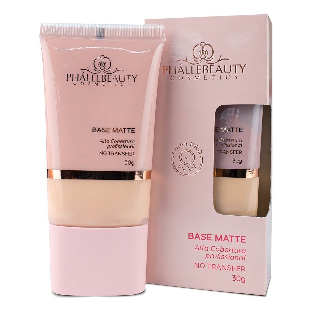 PhálleBeauty Base Matte Alta Cobertura 30g em Oferta na Shopee