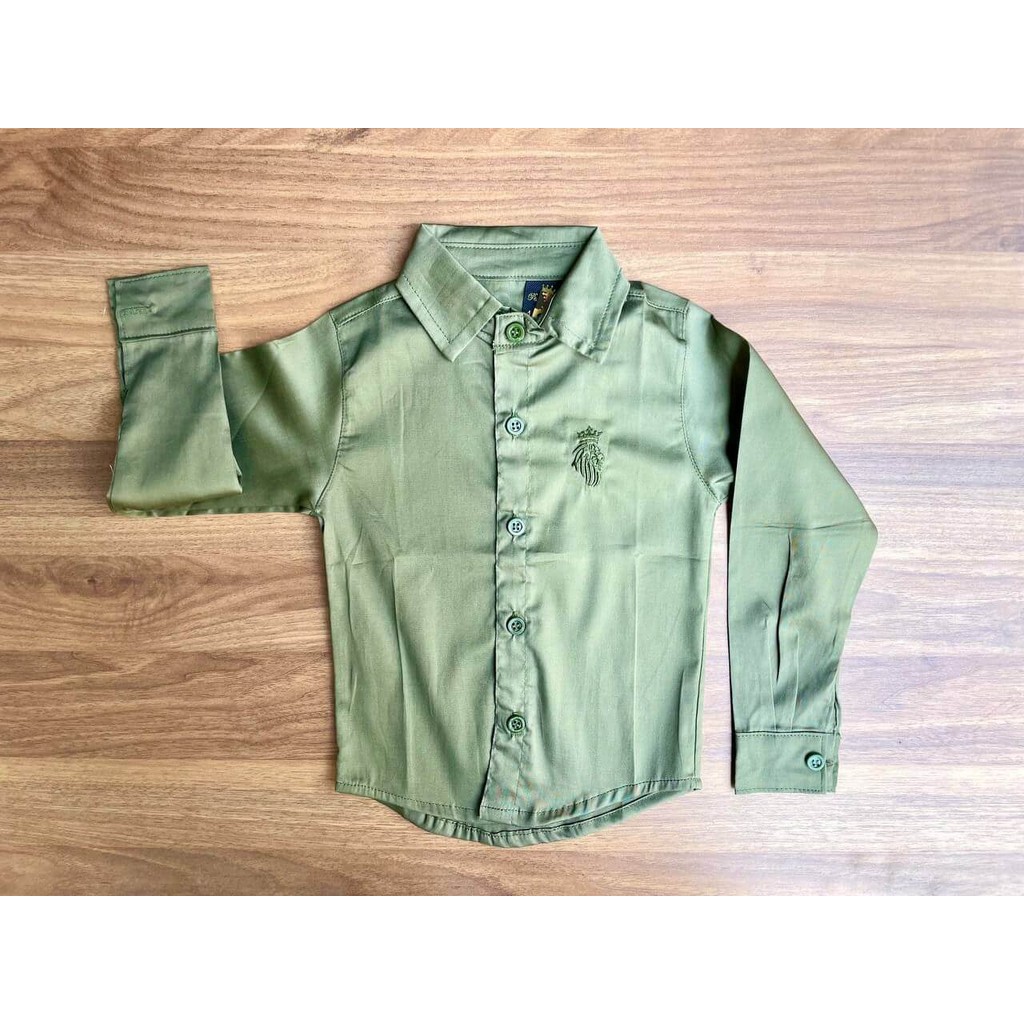 Camisa Social Verde Musgo Infantil