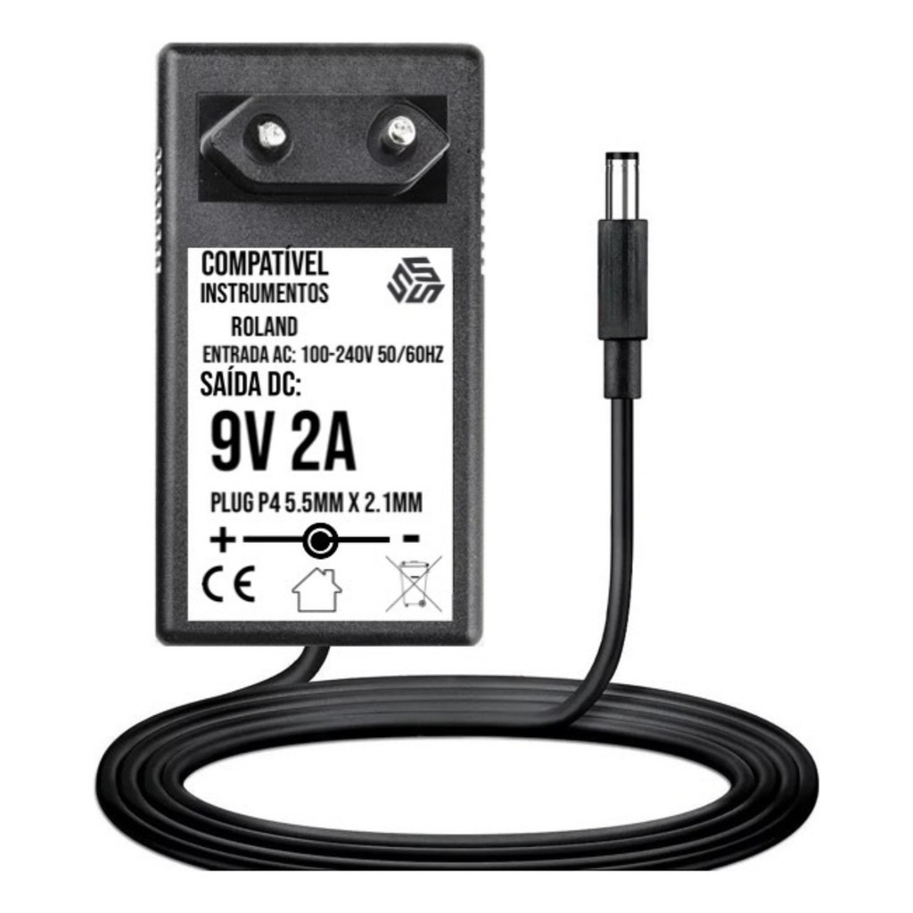 Fonte Para Teclado  Roland E-09   9v 2a Padrão Psb-1u