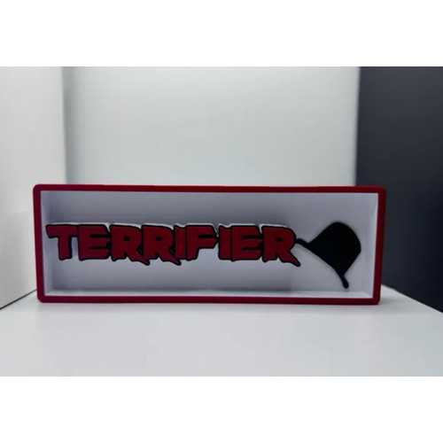 Terrifier Terror Placa 3d Decoração Home Theater Cinema