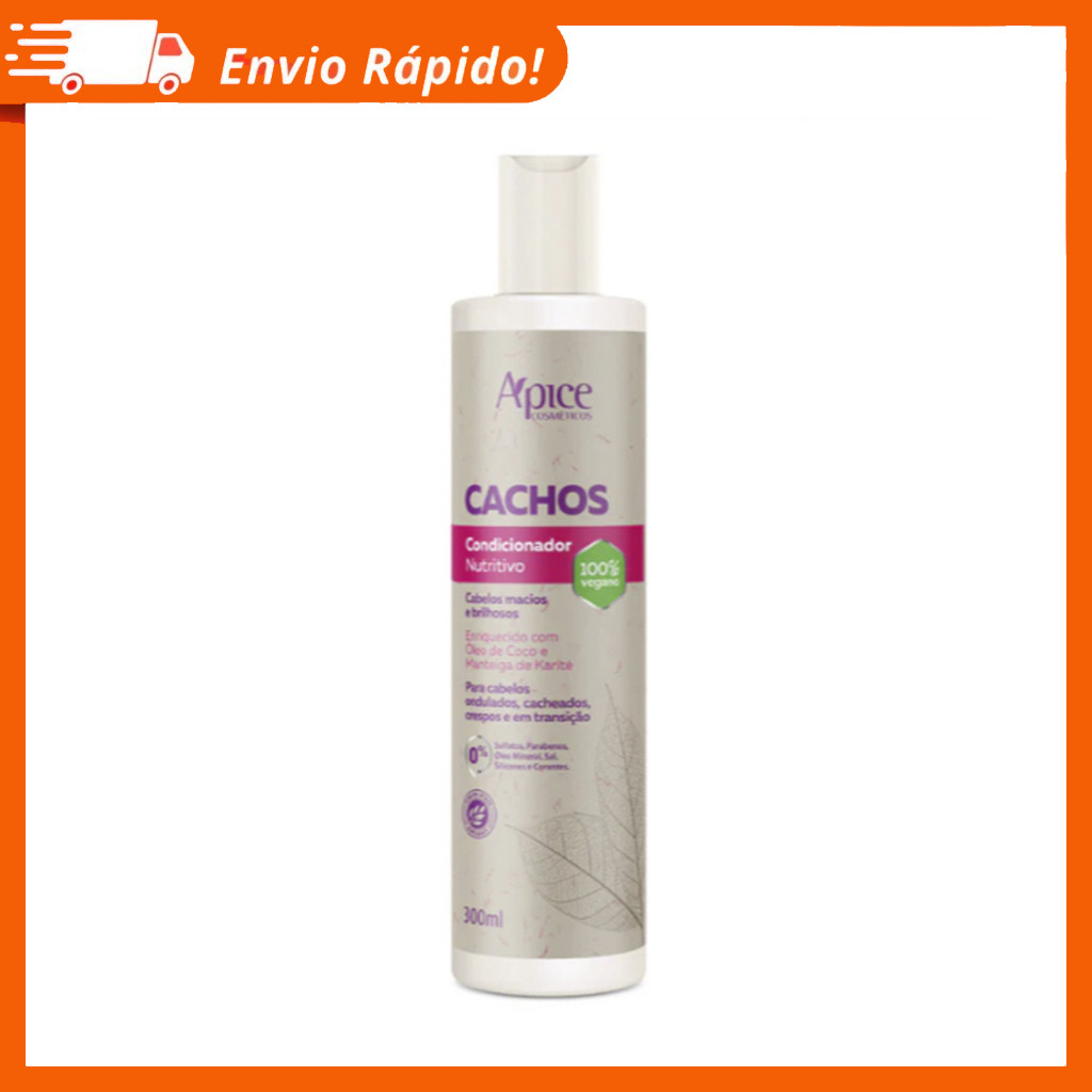 Condicionador Apse Cachos Nutritivos e Hidratante 300ml - Apice em Oferta na Shopee
