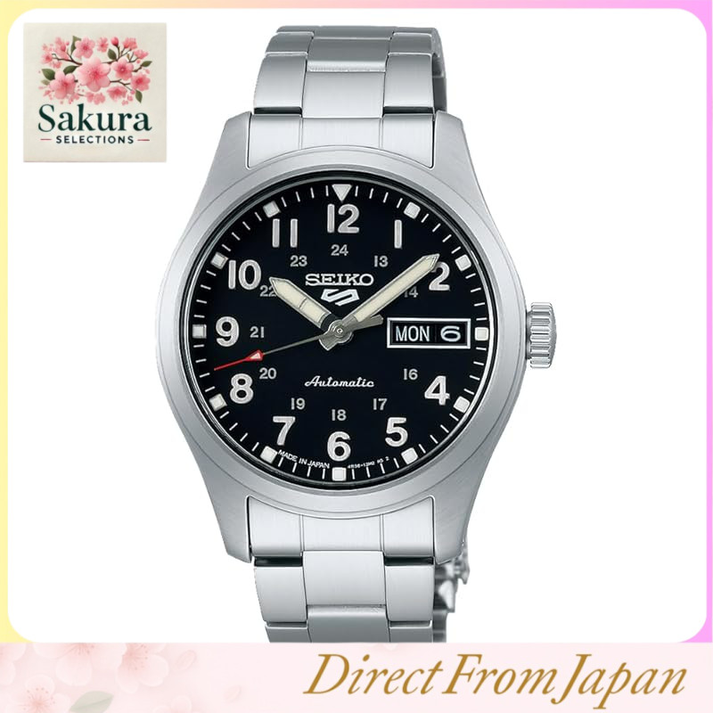 [SEIKO] SEIKO 5 SPORTS Field Series Mid-Size Mechanical Wristwatch Seiko Five Sports Made in Japan SRPJ81 Men's Black Overseas Model [Parallel Import]