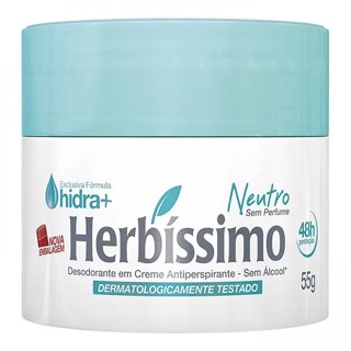 Creme Desodorante Herbissimo Neutro 55g em Oferta na Shopee