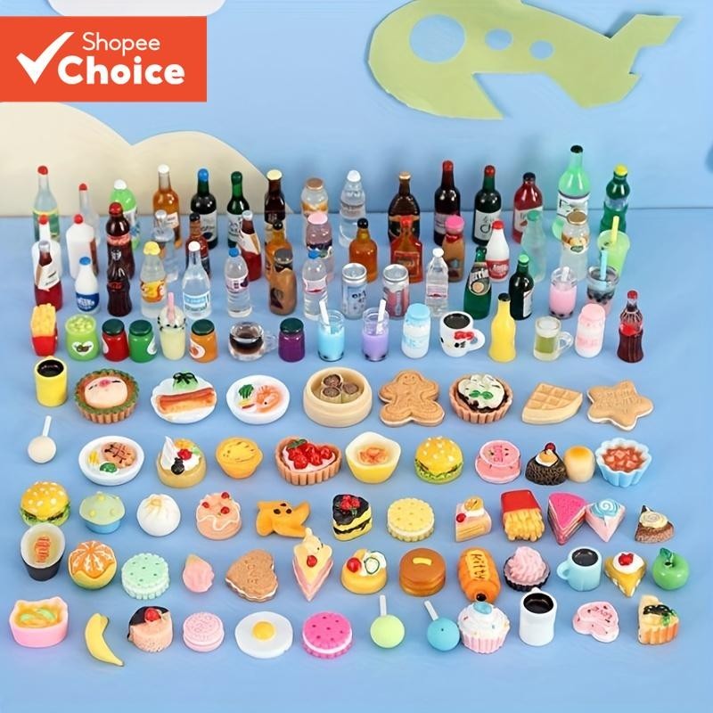 Mini Comida Bebidas Casa De Bonecas Itens Em Miniatura Acessórios De Boneca BJD Caber 1 : 12 Decoração De Cozinha Presen