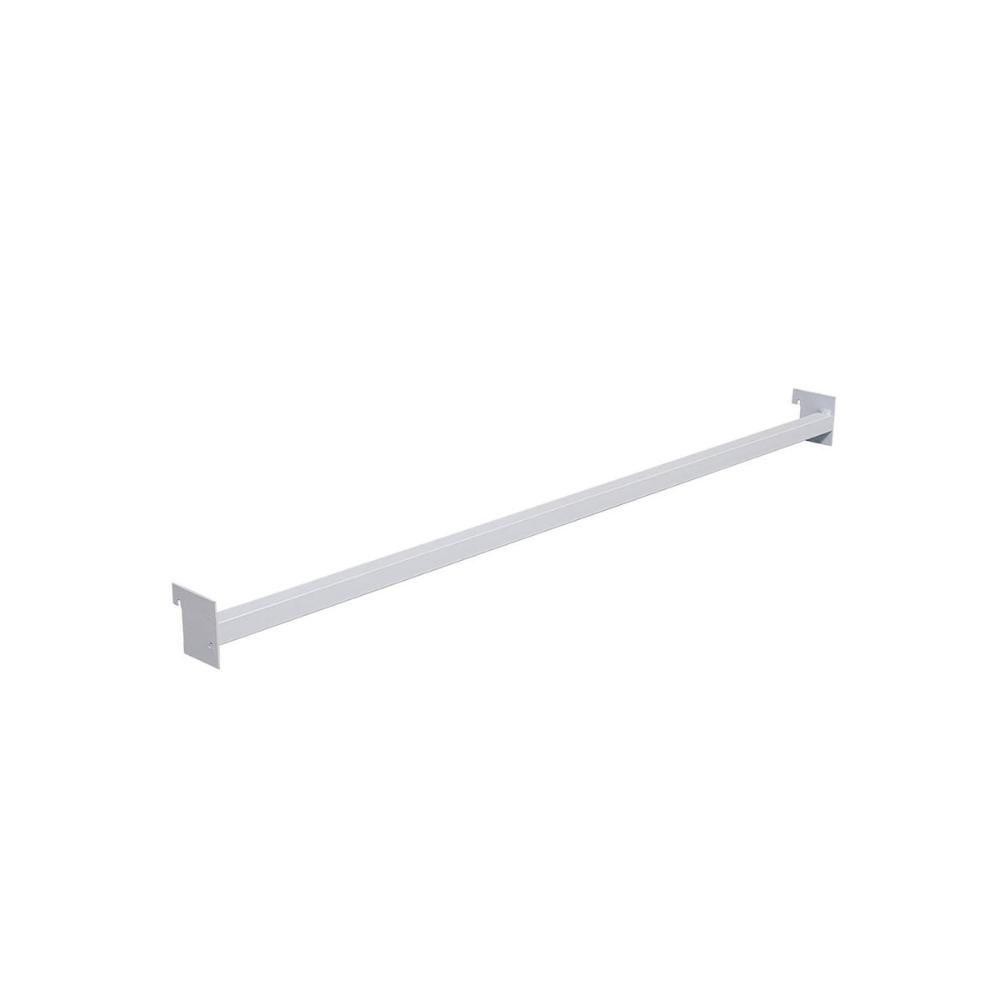 Régua De Aço Carbono 91cm Branco Para Gôndola Sa Gôndolas