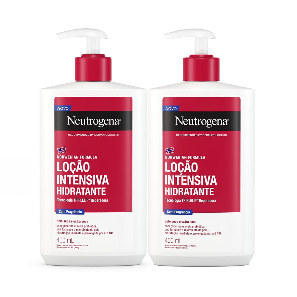 Kit 2 Loção Intensiva Hidratante Neutrogena Norwegian com Fragrância 400ml - Beauty